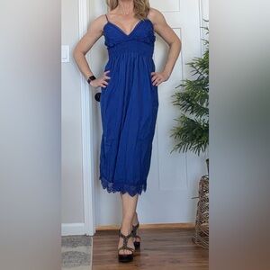 Elegant Blue Midi Dress
